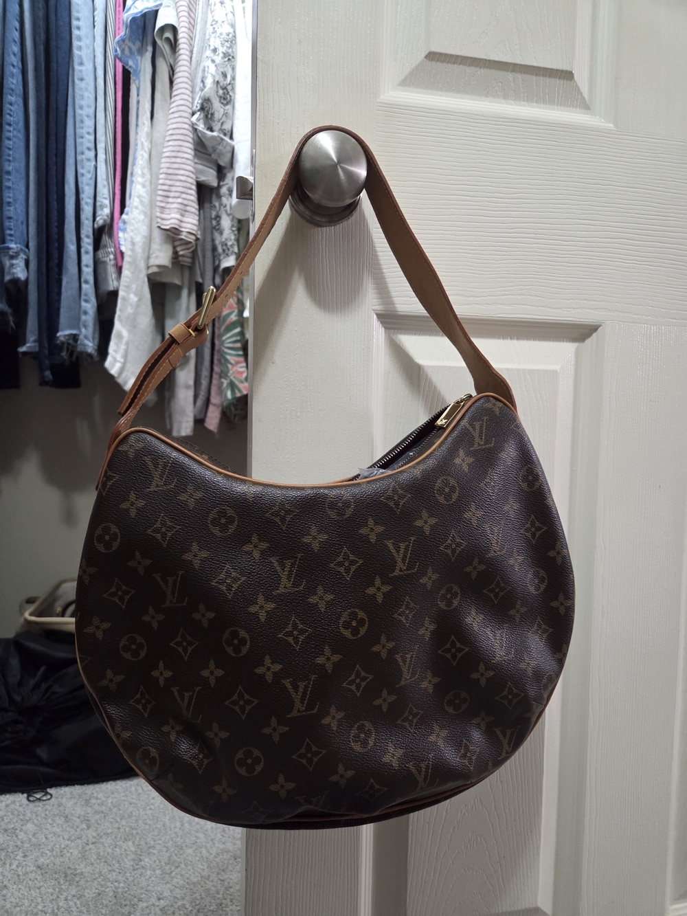 Louis Vuitton Brown Monogram Crossiant Shoulder Bag